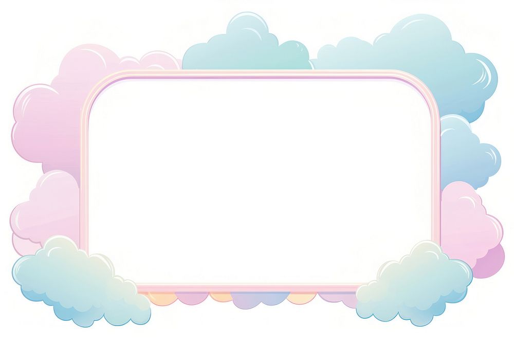 Cute frame backgrounds cloud white background. AI generated Image by rawpixel.
