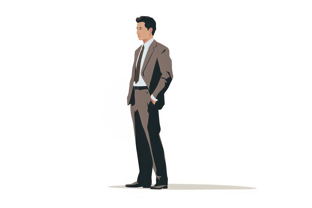 Businessman standing walking blazer. AI generated Image by rawpixel.