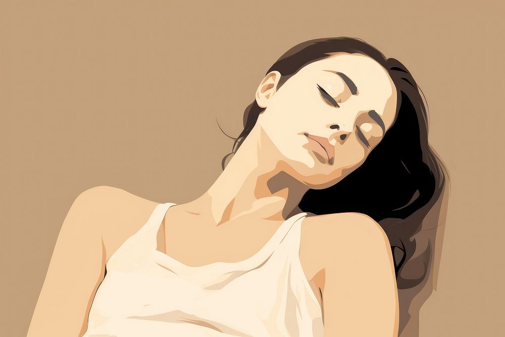 Woman sleeping portrait adult. AI generated Image by rawpixel.