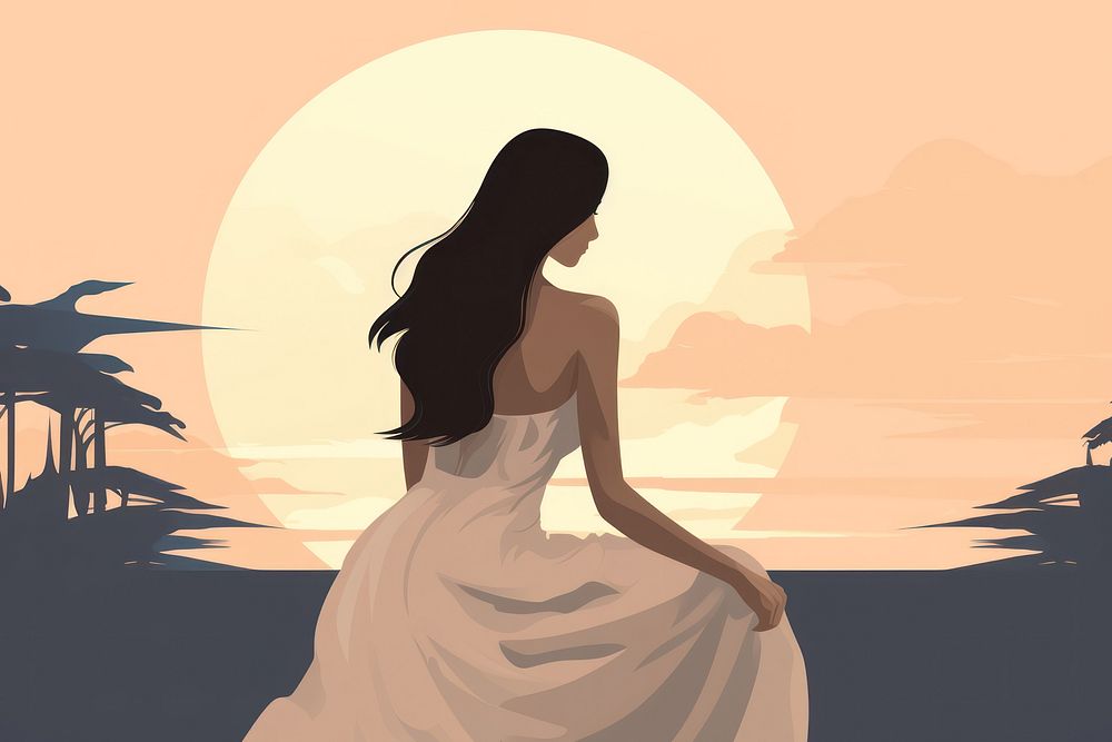 Woman outdoors fashion wedding. AI generated Image by rawpixel.