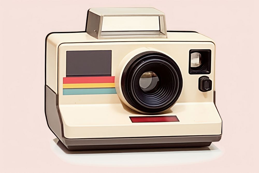 Polaroid cameara camera electronics technology. AI generated Image by rawpixel.
