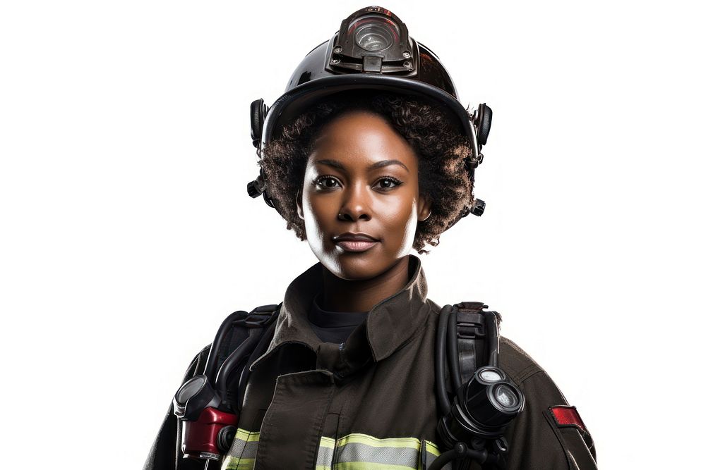 Firefighter firefighter portrait helmet. AI generated Image by rawpixel.