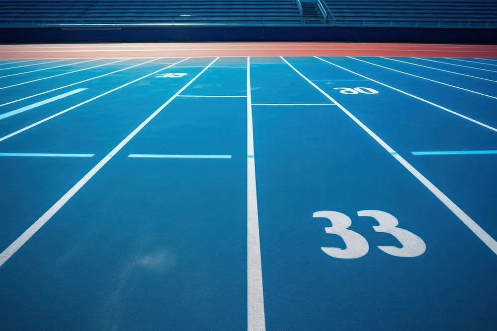 Blue sport running track sports number day. AI generated Image by rawpixel.