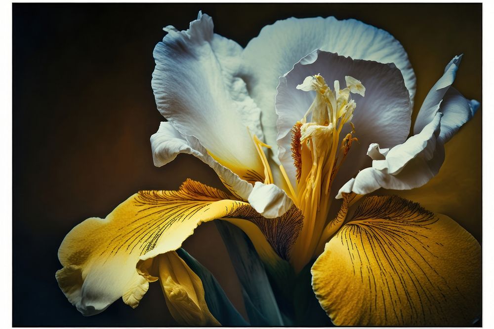 Iris flower petal plant inflorescence. AI generated Image by rawpixel.
