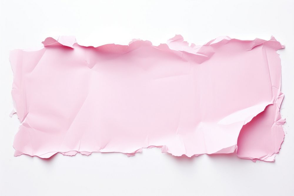 Pink torn paper backgrounds petal white background. AI generated Image by rawpixel.