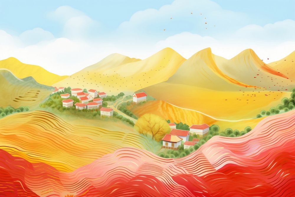 China new year landscape backgrounds outdoors. AI generated Image by rawpixel.