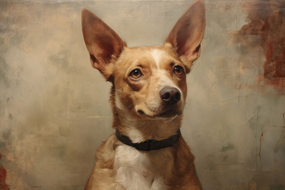 Dog chihuahua painting mammal. AI generated Image by rawpixel.
