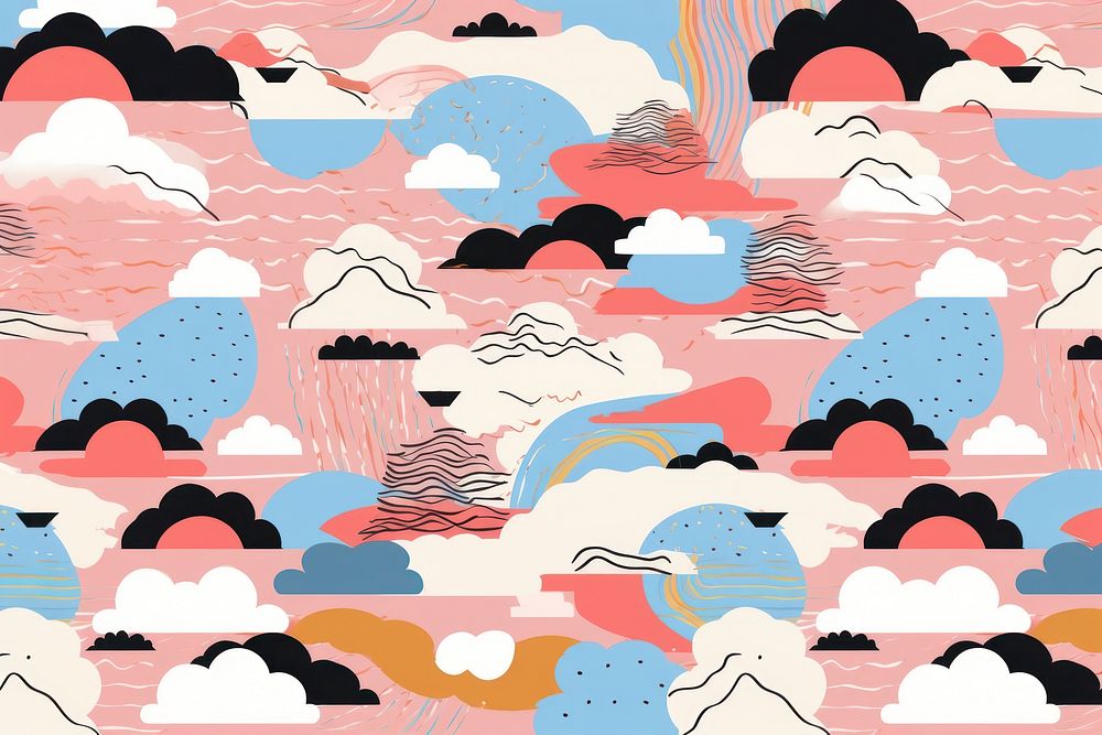 Vibrant cloud pattern abstract art backgrounds. AI generated Image by rawpixel.