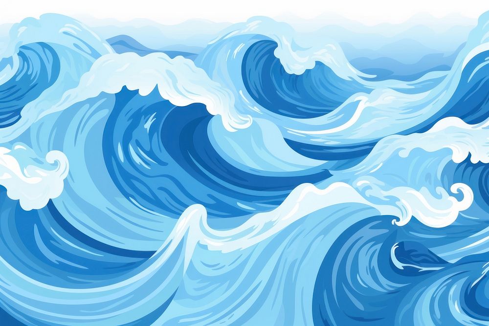 Wave ocean outdoors pattern nature. AI generated Image by rawpixel.