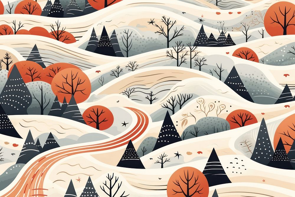 Winter season pattern graphics nature. 