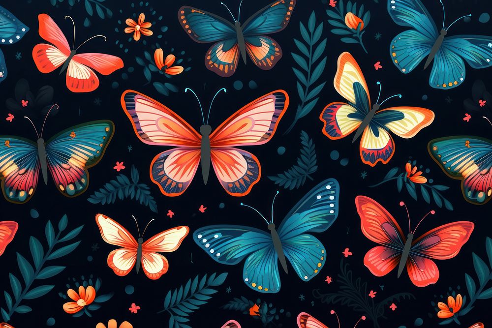 Butterfly pattern graphics invertebrate. AI generated Image by rawpixel.