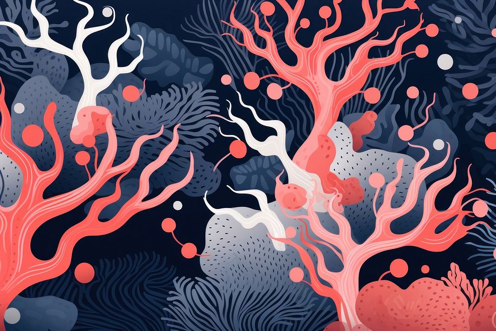 Coral pattern outdoors graphics. AI generated Image by rawpixel.