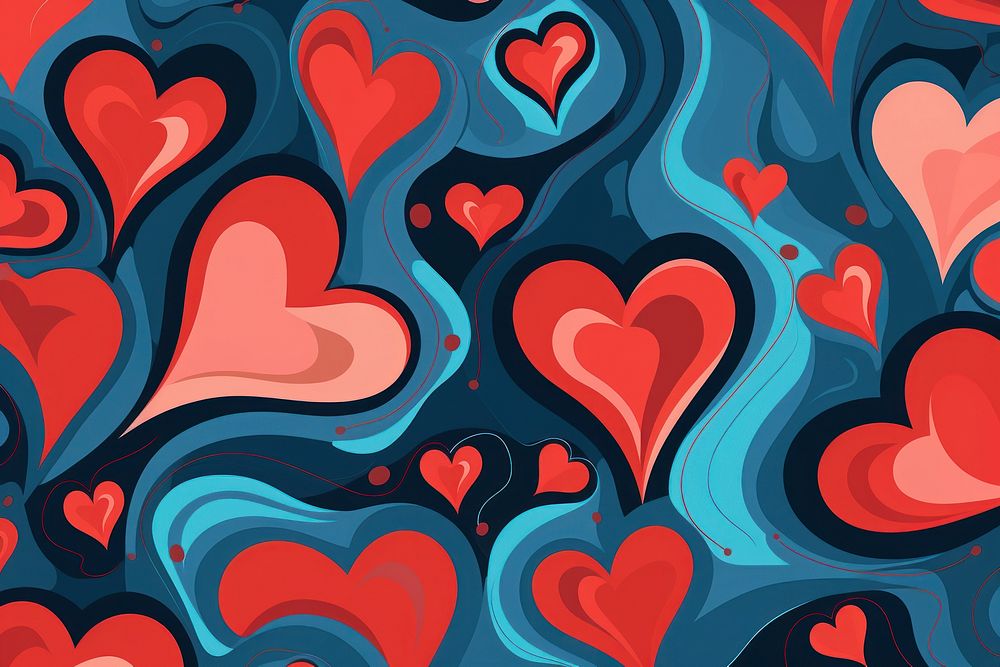Heart pattern graphics backgrounds. AI generated Image by rawpixel.