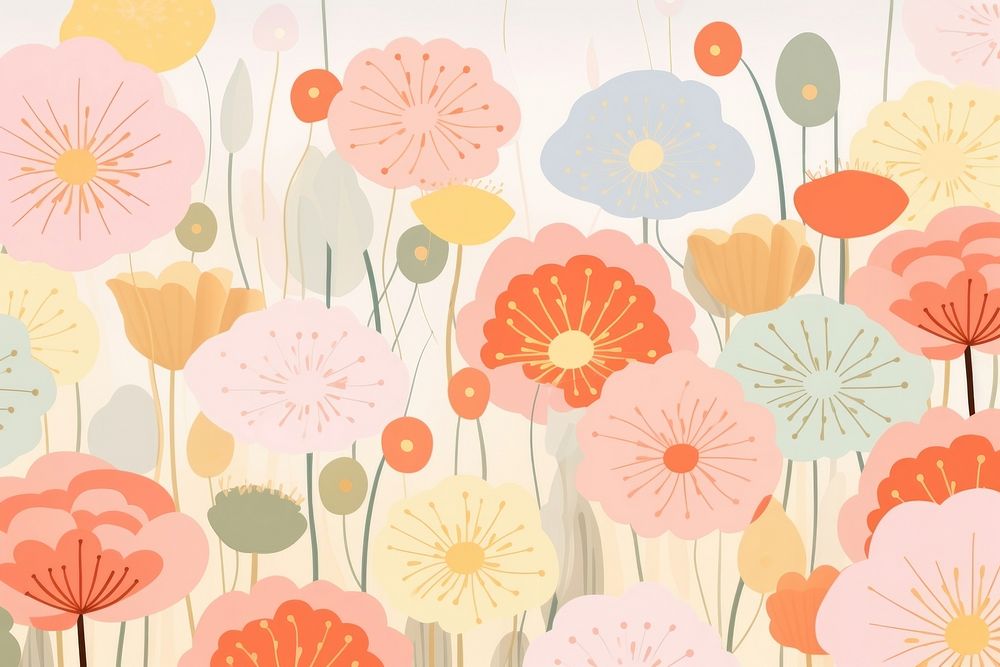 Flower pattern graphics plant. AI generated Image by rawpixel.
