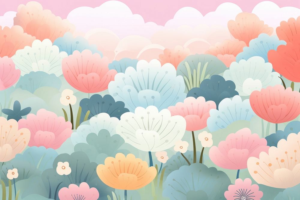 Flower pattern outdoors graphics. AI generated Image by rawpixel.