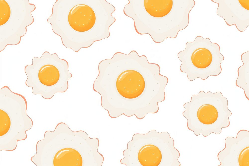 Pattern illustration fried egg food. AI generated Image by rawpixel.