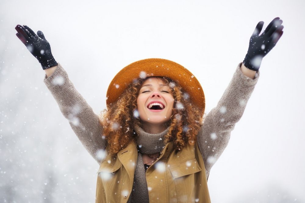 Woman snow outdoors winter. AI generated Image by rawpixel.