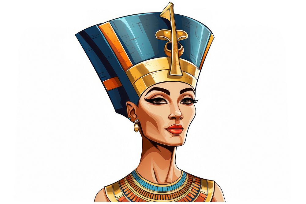 Egypt portrait adult white background. AI generated Image by rawpixel.
