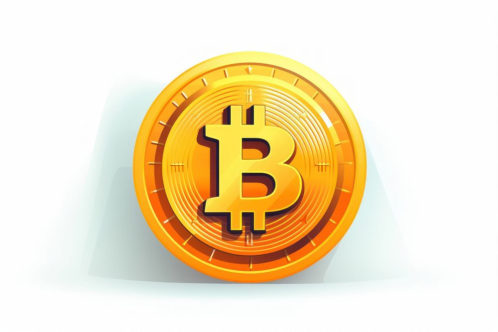Bitcoin logo white background investment. AI generated Image by rawpixel.