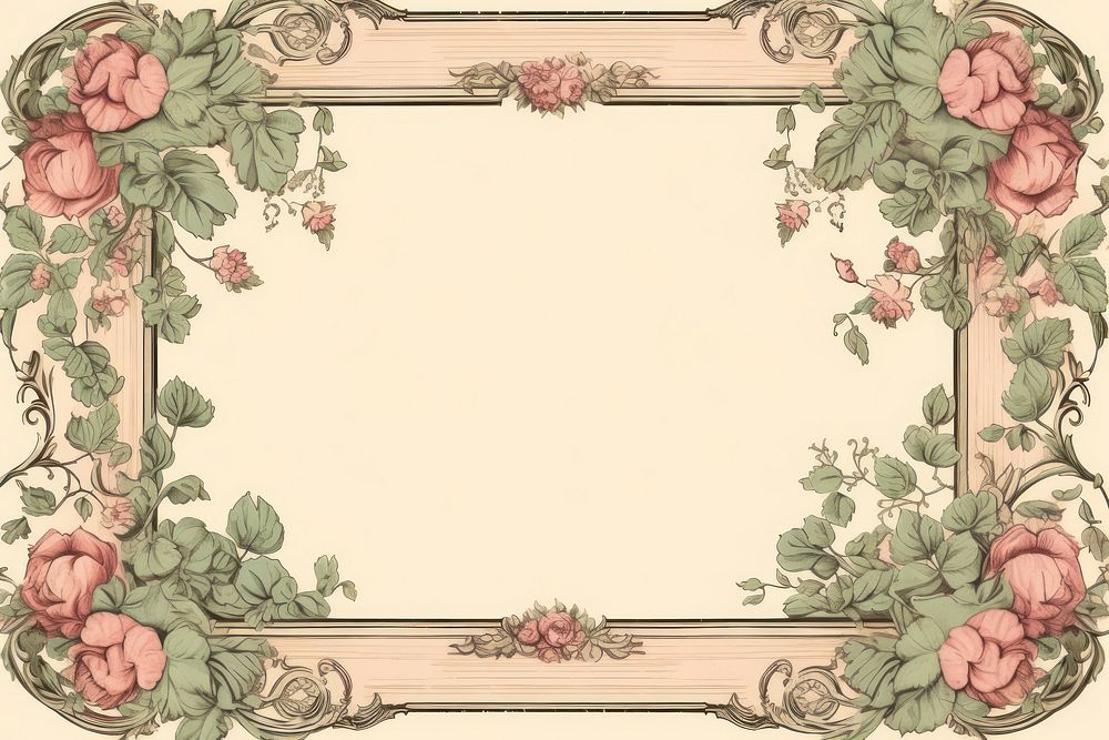 Vintage border pattern backgrounds graphics. AI generated Image by rawpixel.