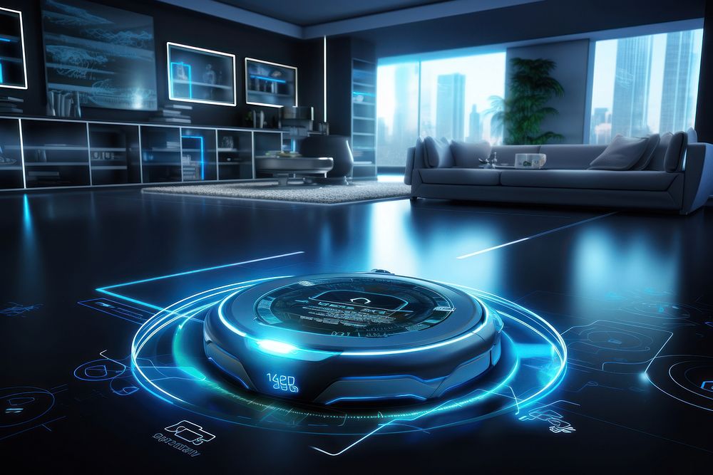 Wireless vacuum cleaner architecture technology futuristic. AI generated Image by rawpixel.