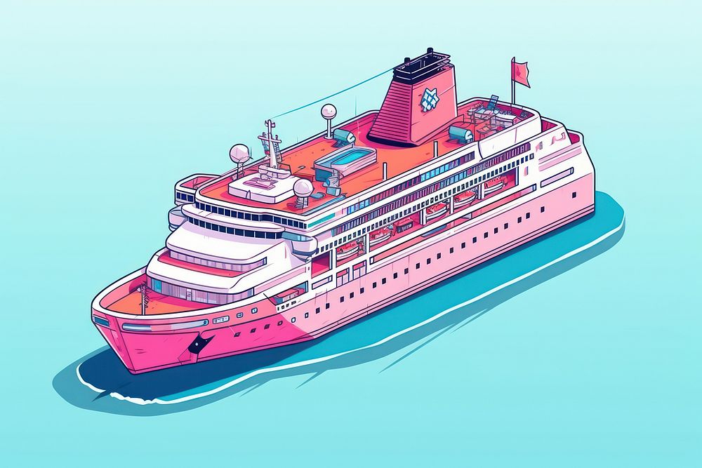 Cruise watercraft vehicle ship. AI generated Image by rawpixel.