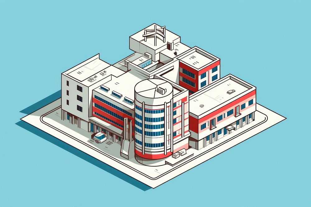 Hospital building diagram architecture scoreboard. AI generated Image by rawpixel.