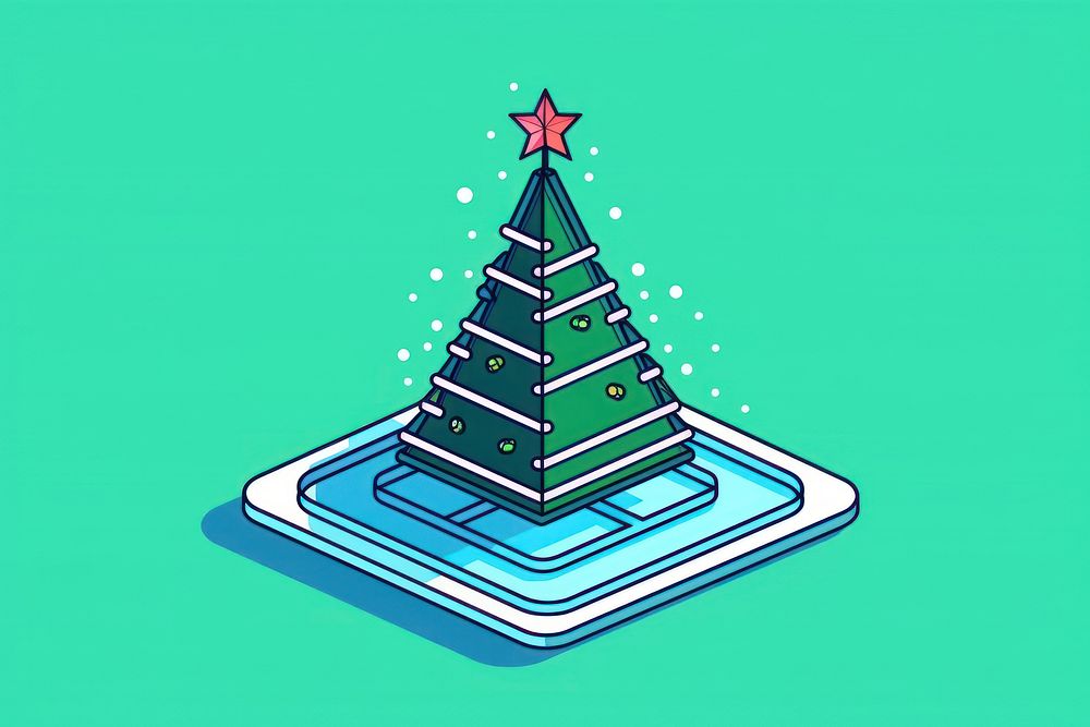 Christmas tree illuminated celebration technology. AI generated Image by rawpixel.