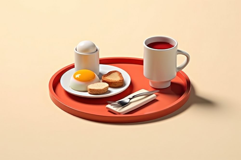 Breakfast miniature food coffee. AI generated Image by rawpixel.