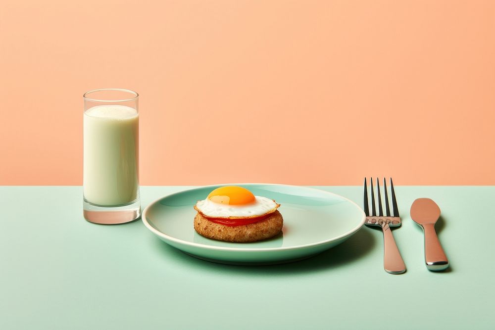 Breakfast miniature plate food. AI generated Image by rawpixel.