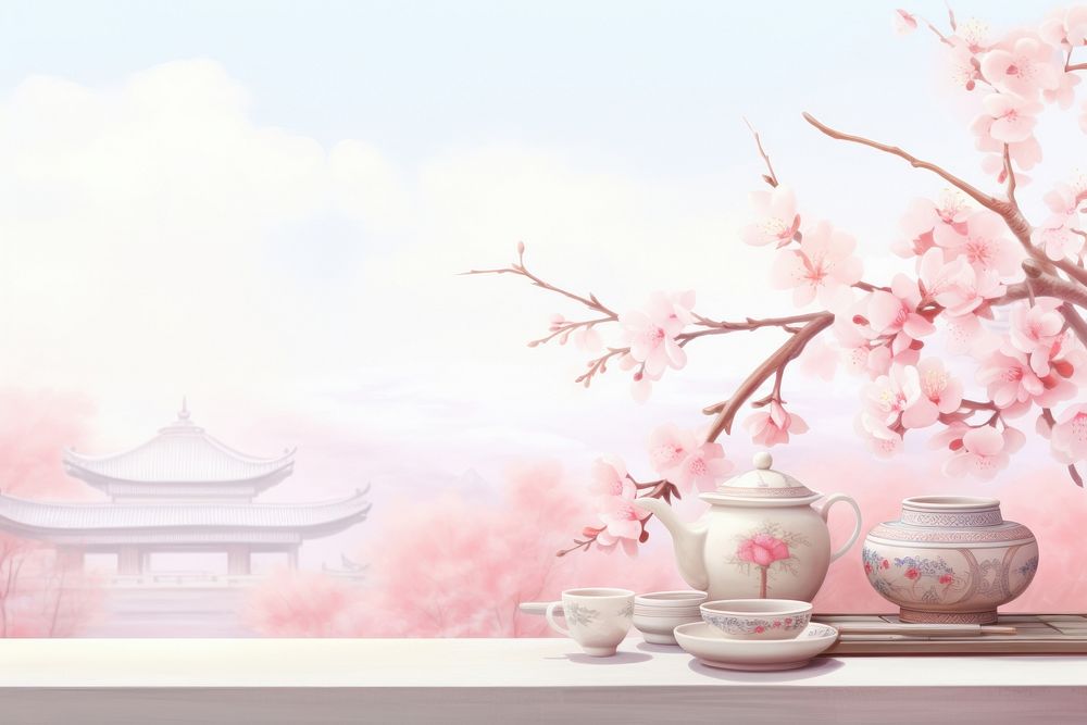 China new year blossom flower plant. AI generated Image by rawpixel.
