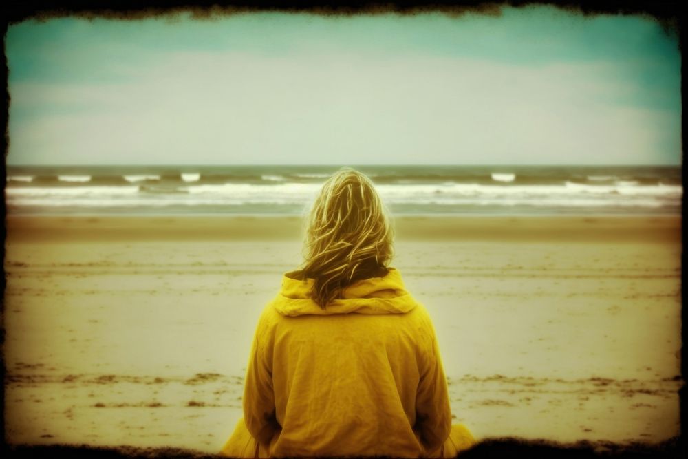Woman on beach photography portrait outdoors. AI generated Image by rawpixel.
