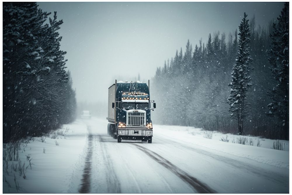 Truck snow outdoors vehicle. AI generated Image by rawpixel.