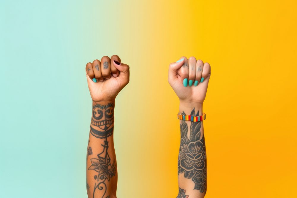 Peace sign tattoo hand finger. AI generated Image by rawpixel.