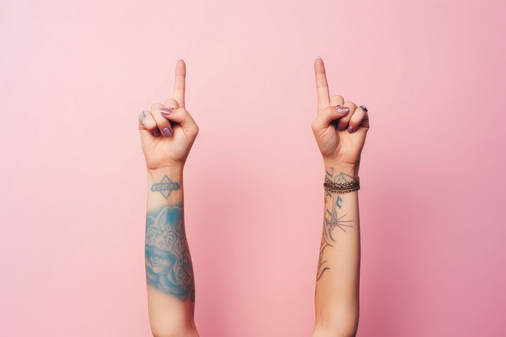 Peace sign tattoo hand finger. AI generated Image by rawpixel.