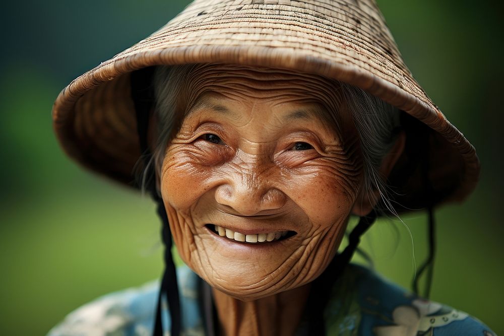 Old japanese women smiling adult smile. AI generated Image by rawpixel.
