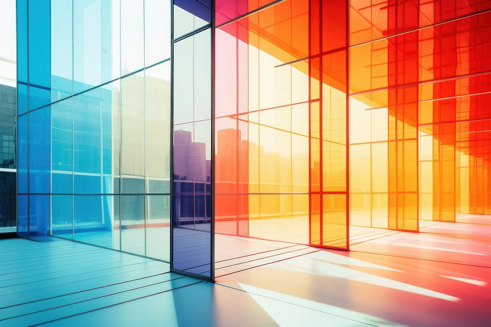Colorful corporate building architecture city backgrounds. AI generated Image by rawpixel.