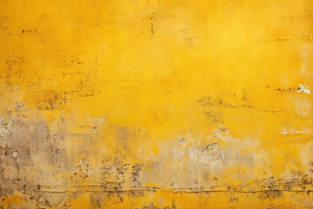 Concrete grunge wall yellow backgrounds deterioration. AI generated Image by rawpixel.