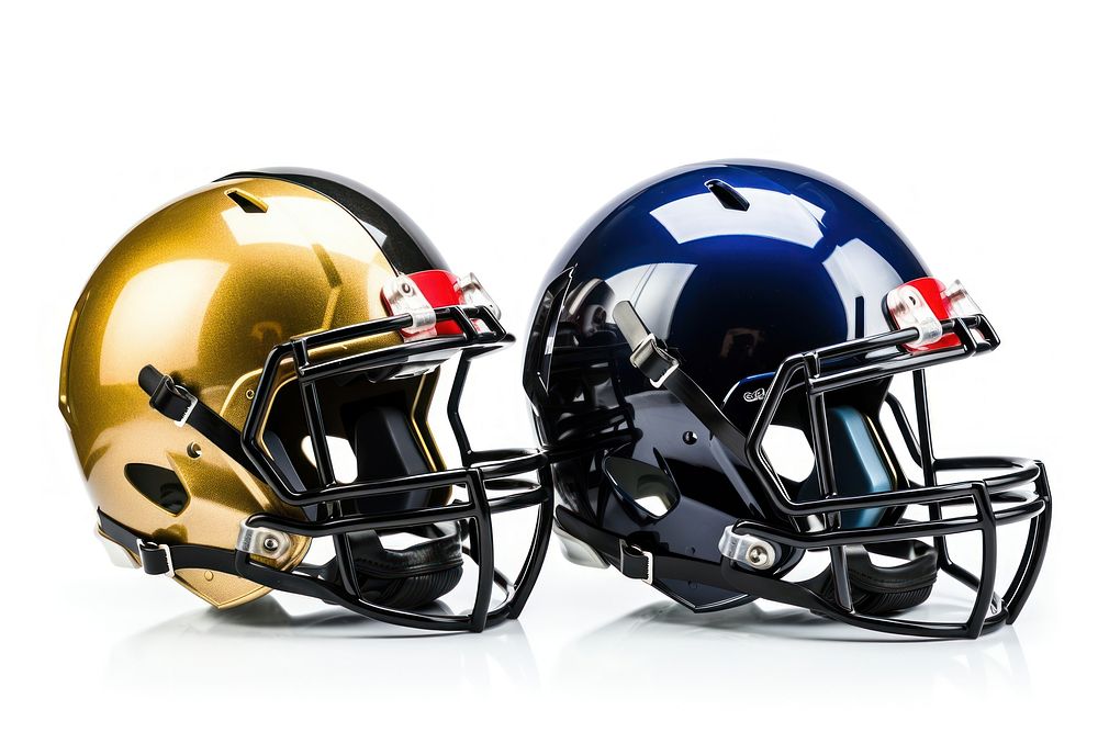 Football helmets sports white background competition. AI generated Image by rawpixel.