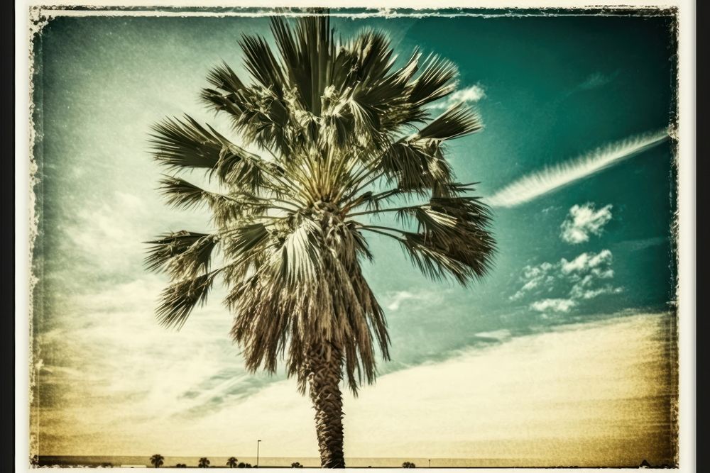 Palm tree outdoors nature cloud. AI generated Image by rawpixel.