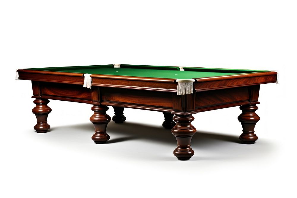 Snooker table furniture white background architecture. AI generated Image by rawpixel.