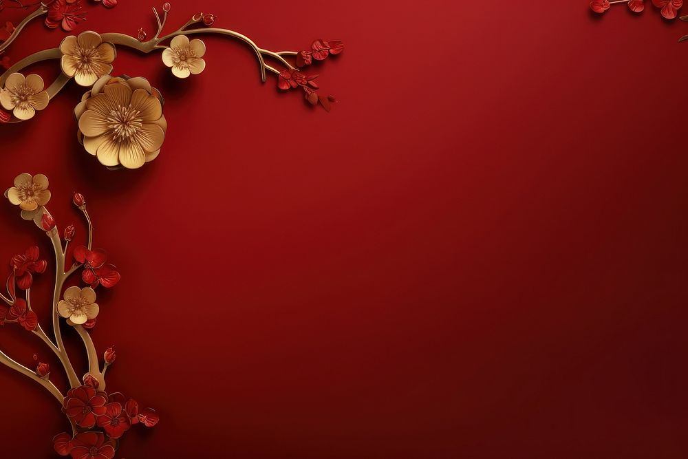 Banner maroon gold red. AI generated Image by rawpixel.