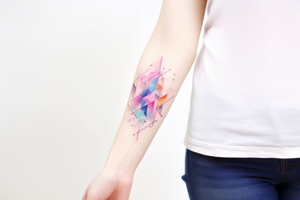 Watercolor tattoo adult woman. AI generated Image by rawpixel.