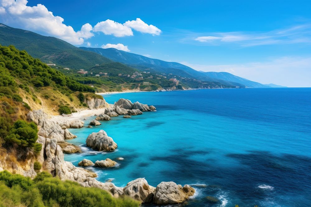 Kefalonia outdoors nature coast. AI generated Image by rawpixel.