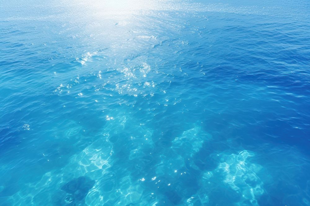 Blue ocean underwater outdoors swimming. AI generated Image by rawpixel.