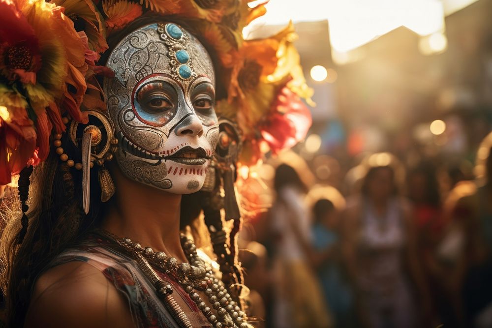 Festival in mexico carnival adult representation. AI generated Image by rawpixel.