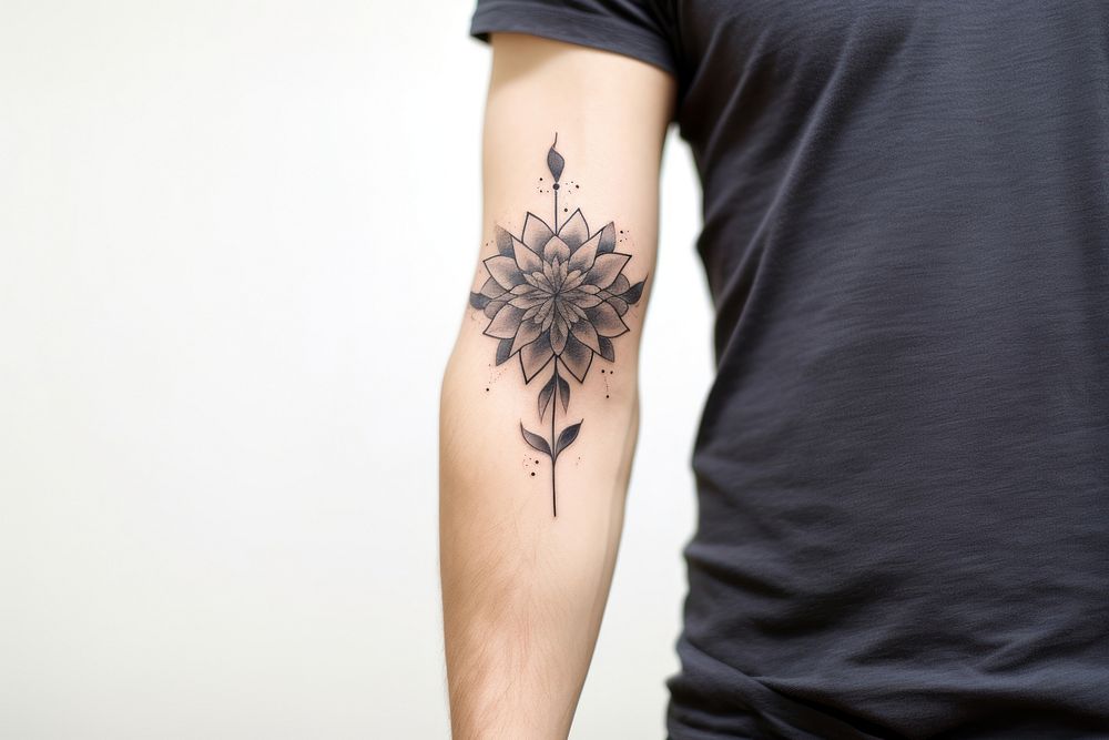 Flower tattoo arm individuality. AI generated Image by rawpixel.