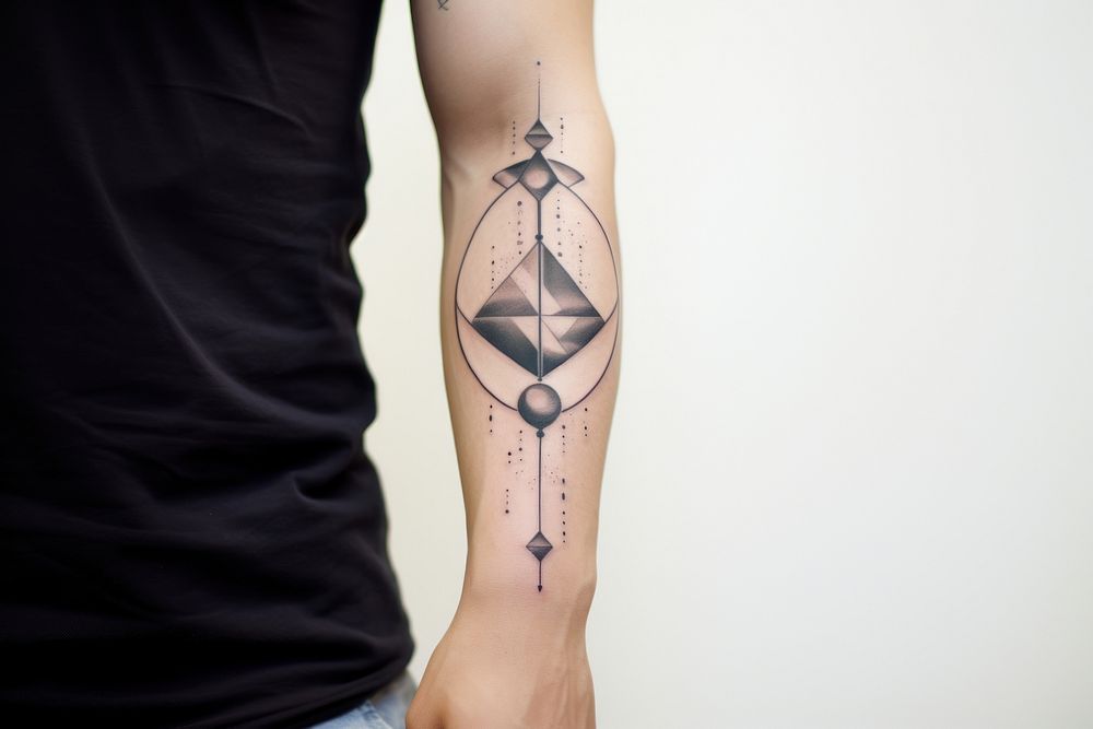 Hour glass tattoo skin arm. AI generated Image by rawpixel.