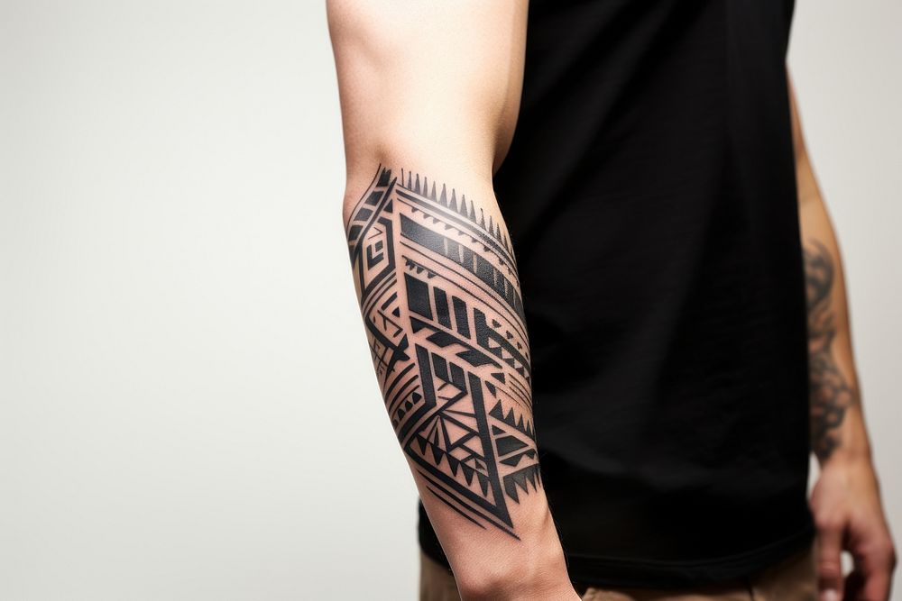 Tribal tattoo skin arm. AI generated Image by rawpixel.