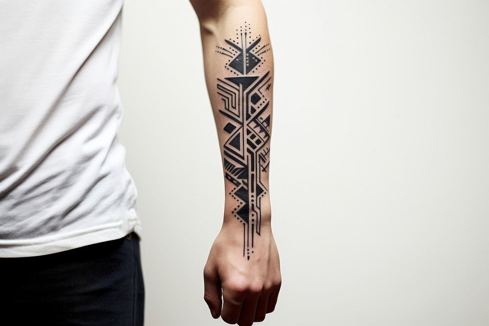 Tribal tattoo adult arm. AI generated Image by rawpixel.